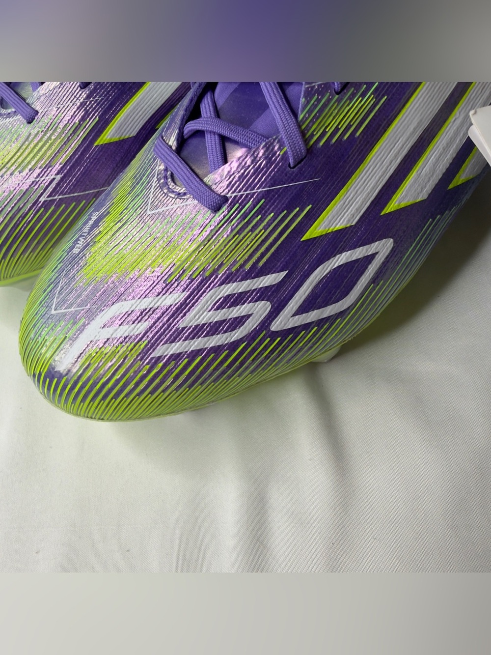 Adidas F50 Elite SG Soccer Cleats Purple Rush & Lucid Lemon Sz 6 JH7633 NWT - Picture 15 of 16